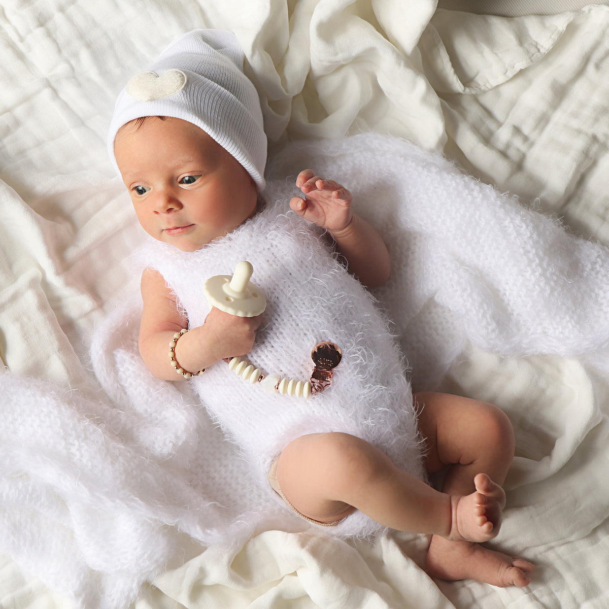 Luggage Vanilla Pacifier Set Adora Baby Gifts