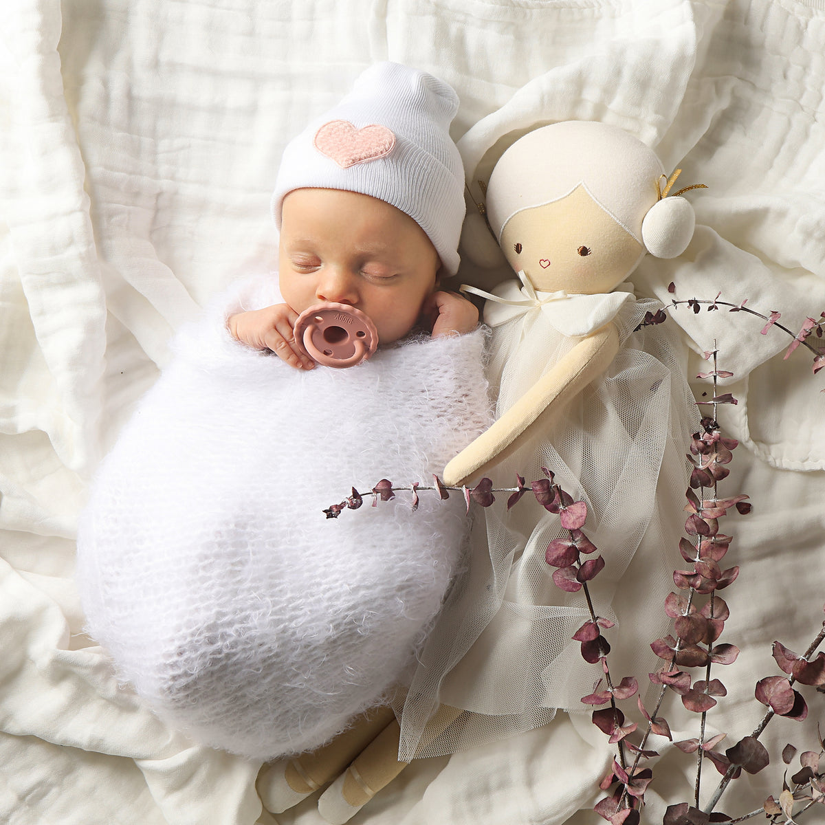 Mauve Vanilla Pacifier Set Adora Baby Gifts