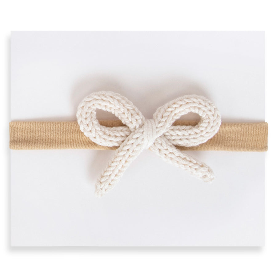 Crochet Mini Headband - Cream