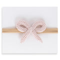 Crochet Mini Headband - Pale Blush