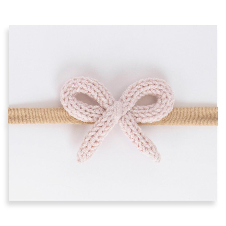 Crochet Mini Headband - Pale Blush