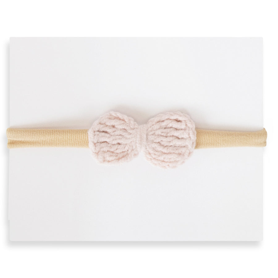 Crochet Petite Headband - Pale Blush