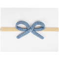 Crochet Mini Headband - Denim