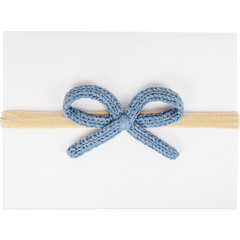 Crochet Mini Headband - Denim