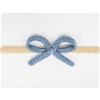 Crochet Mini Headband - Denim