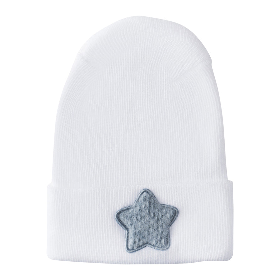 Hospital Hat - Fuzzy Ice Blue Star