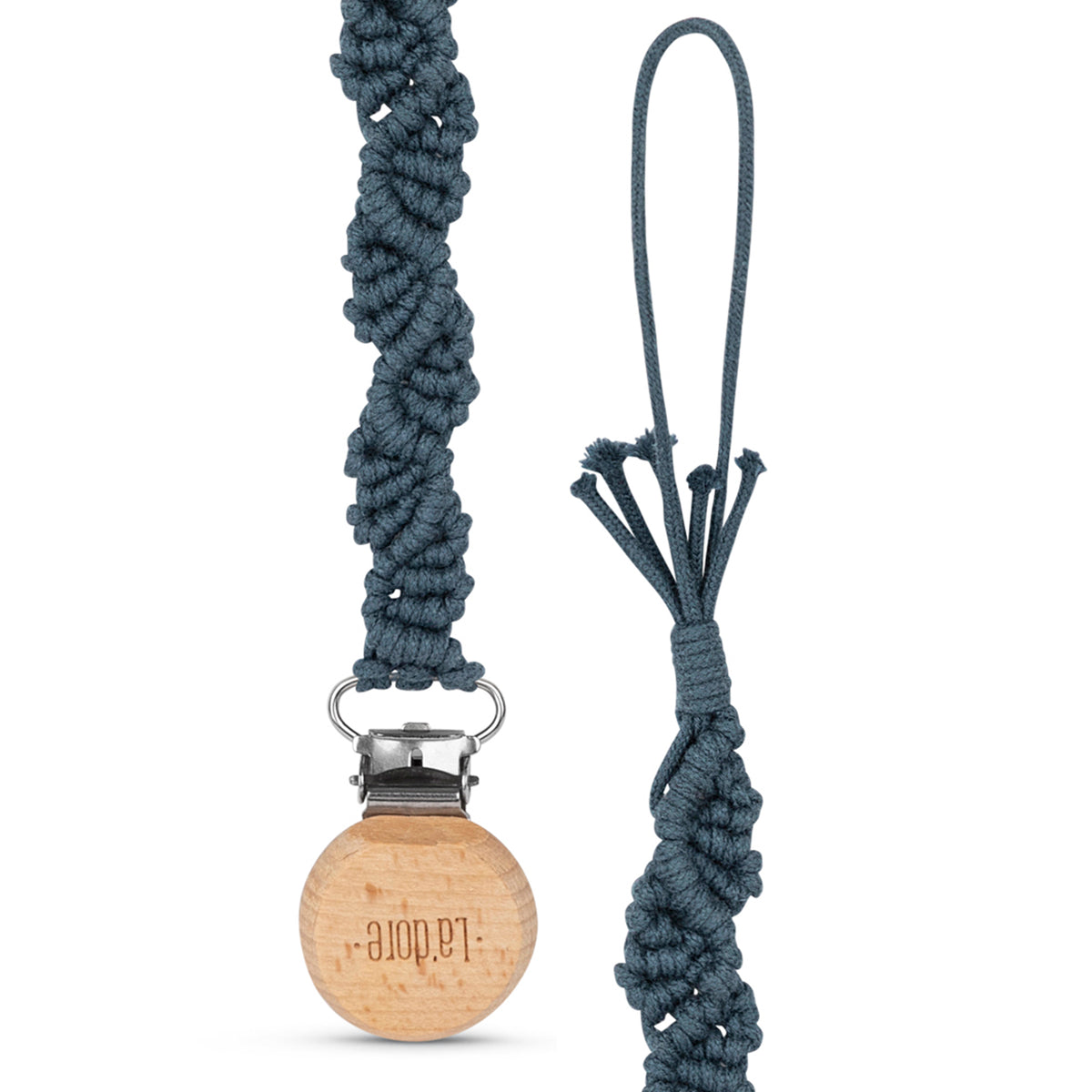 Ivy Pacifier Clip - Denim