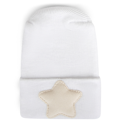 Hospital Hat - Linen Cream Star