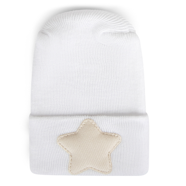 Hospital Hat - Linen Cream Star