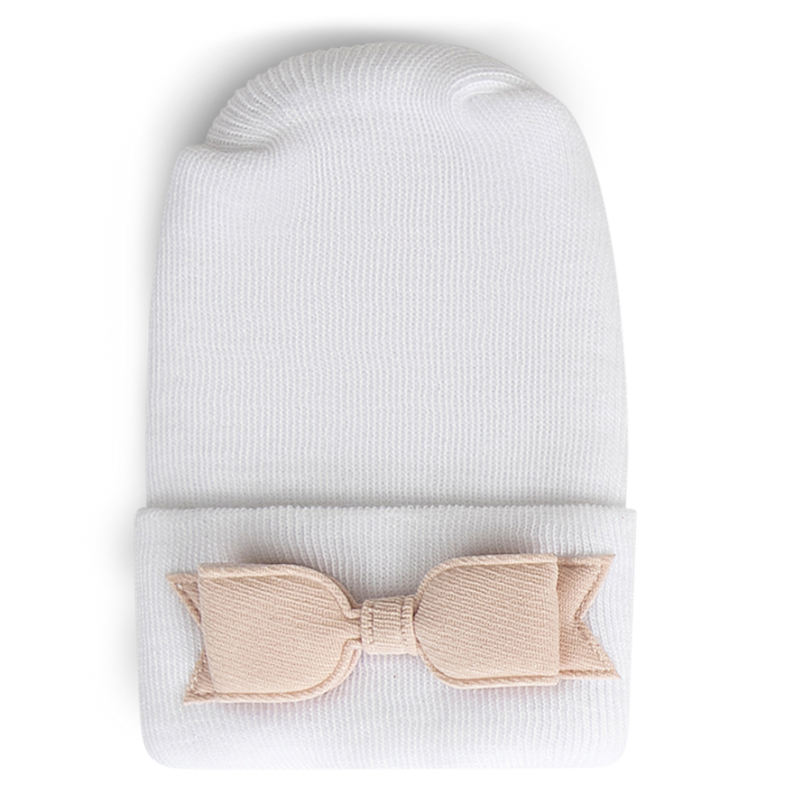 Hospital Hat - Linen Petal Bow