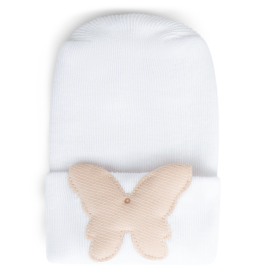 Hospital Hat - Linen Petal Butterfly