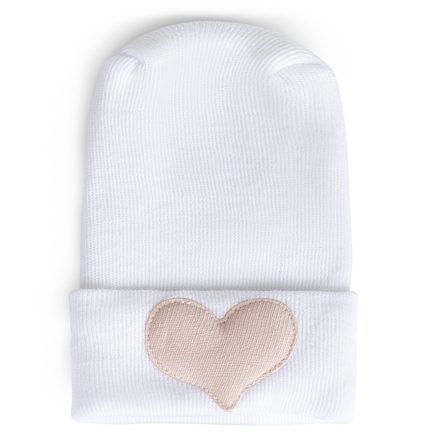 Hospital Hat - Linen Petal Heart