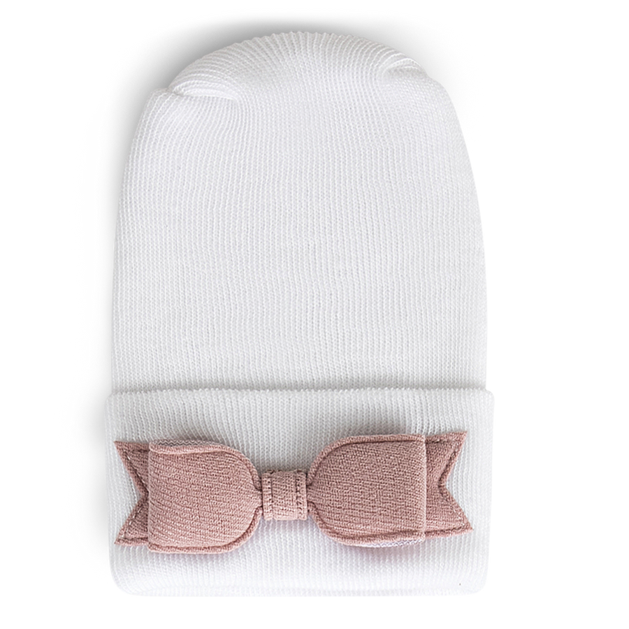 Hospital Hat - Linen Rose Bow