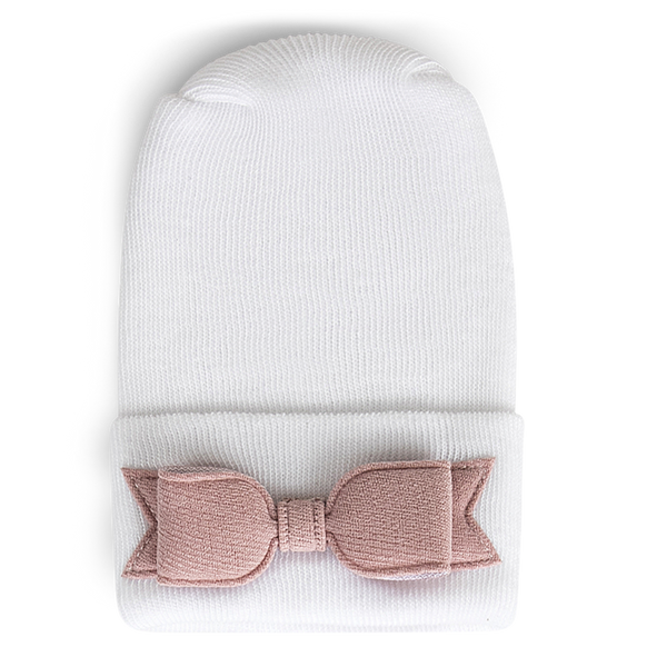 Hospital Hat - Linen Rose Bow