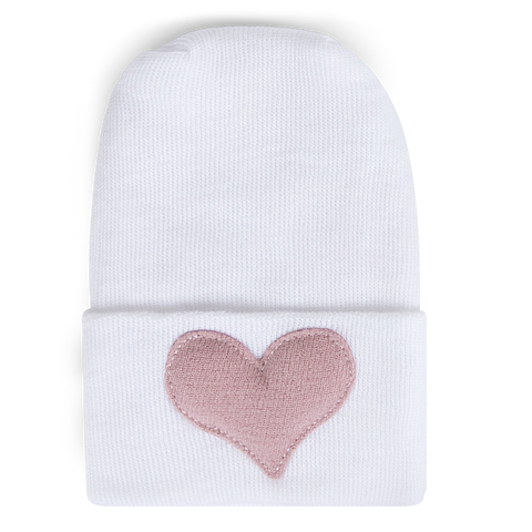 Hospital Hat - Linen Rose Heart