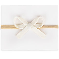 Mini Ribbon Bow Headbands - Ivory