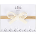 Mini Waffle Bow Headband - Ivory