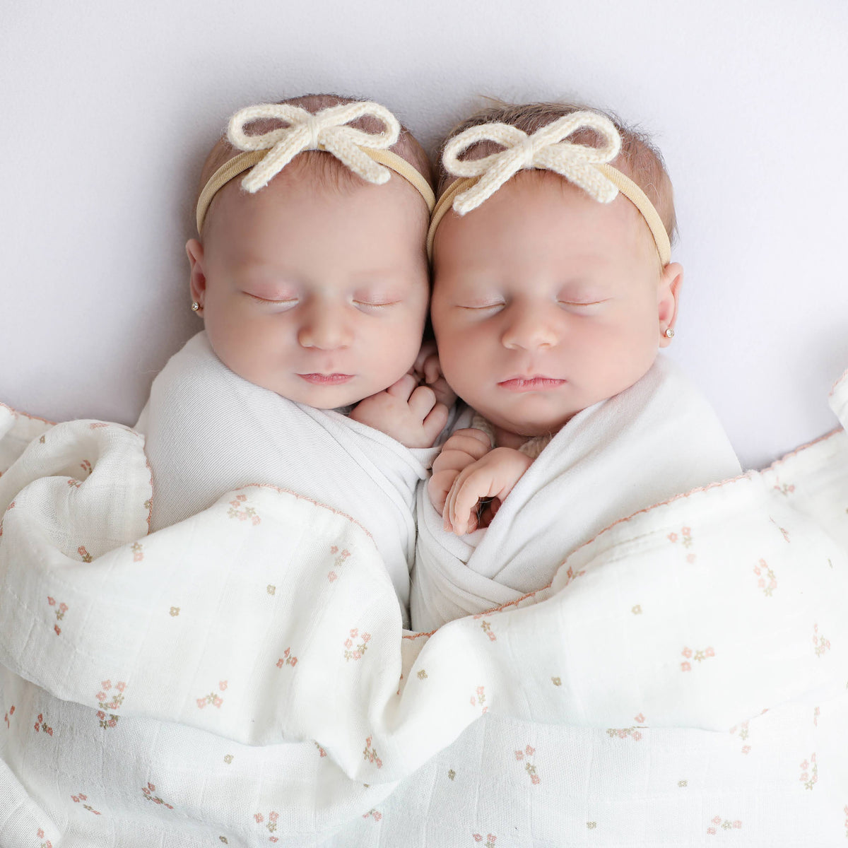 NEW! - Mini Floral Blush Swaddle + Cloth