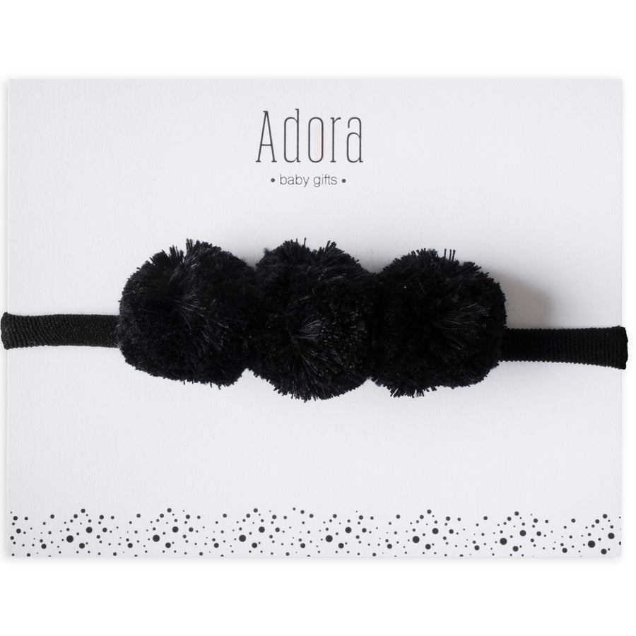 Pompom Headband -Black