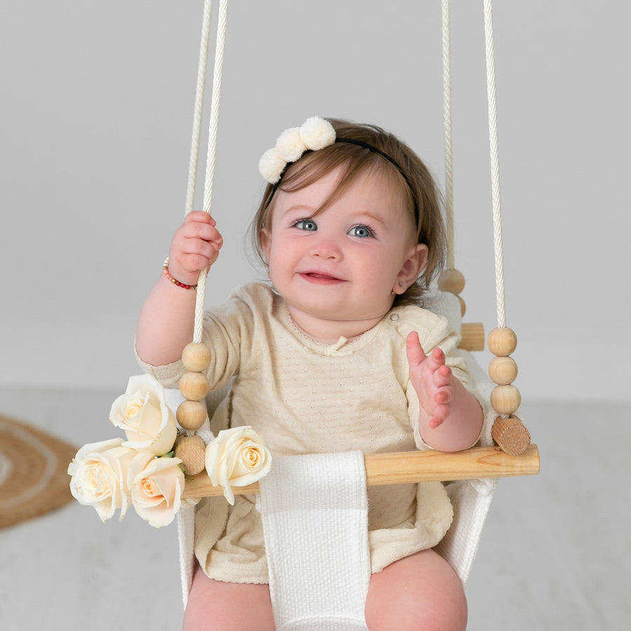 Pompom Headband - Ivory