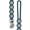 Poppy Pacifier Clip - Denim