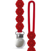 Poppy Pacifier Clip - Scarlet