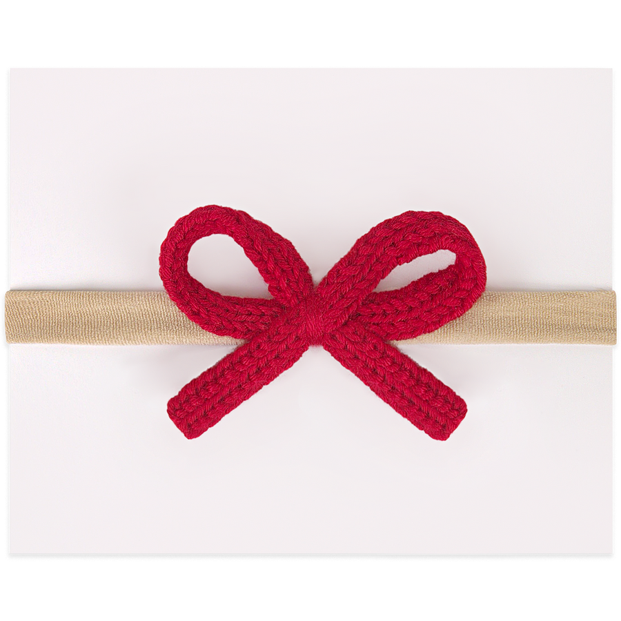 Crochet Mini Headband - Red