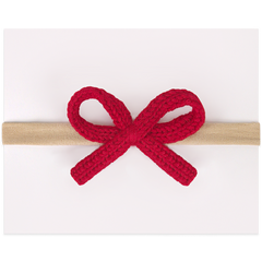 Crochet Mini Headband - Red