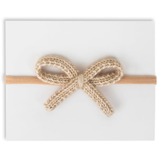 Crochet Mini Headband - Tan