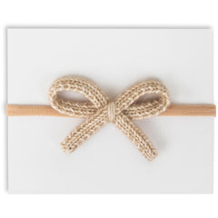 Crochet Mini Headband - Tan