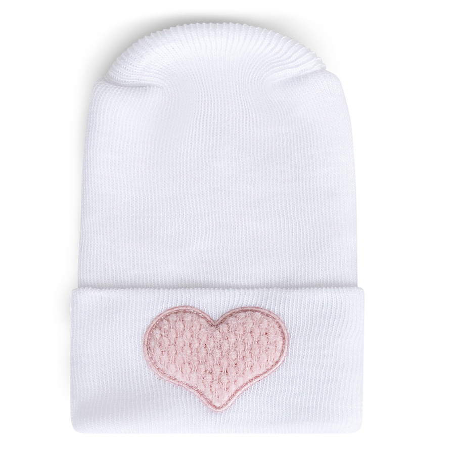 Hospital Hat - Weave Mini Blush Heart