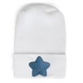 Hospital Hat - Weave Mini Denim Star