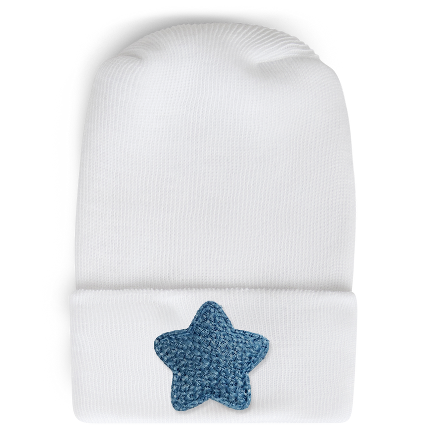 Hospital Hat - Weave Mini Denim Star