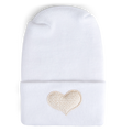 Hospital Hat - Weave Mini Ivory Heart