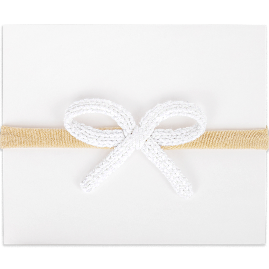Crochet Mini Headband - White