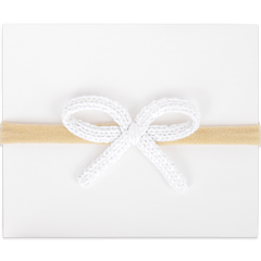 Crochet Mini Headband - White