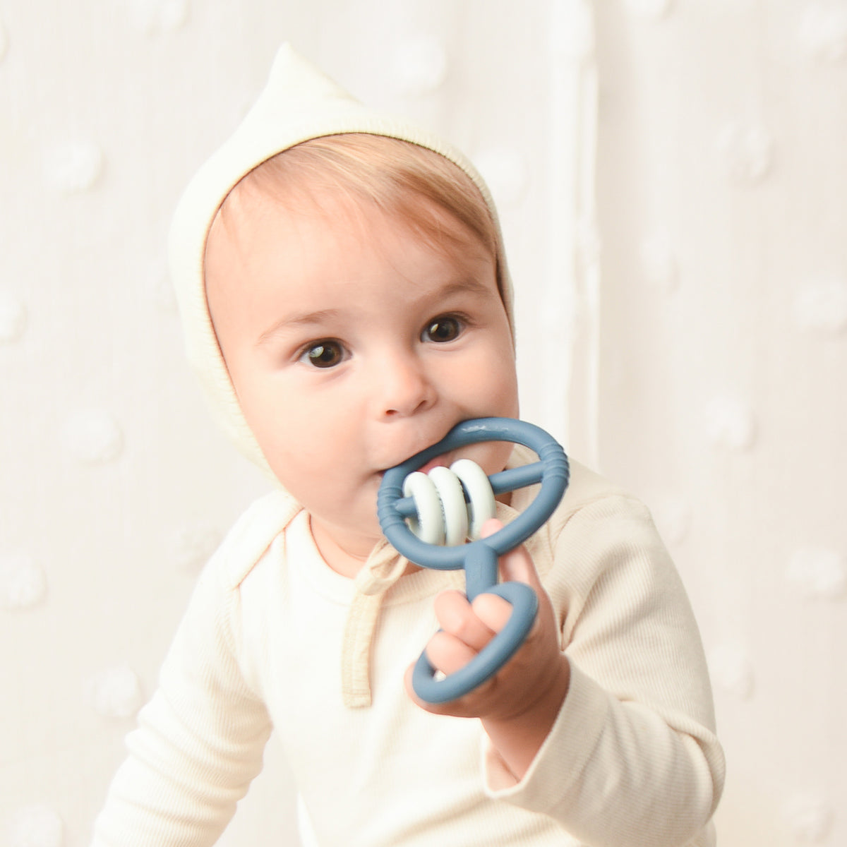 Bebe Rattle Teether - Denim